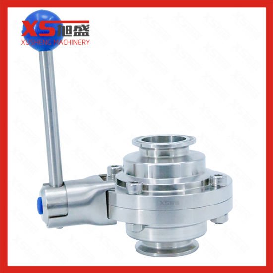 Зажим с нержавеющей трубкой Санитарный Tri Clamping Butterfly Type Ball Valve