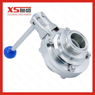 Зажим с нержавеющей трубкой Санитарный Tri Clamping Butterfly Type Ball Valve