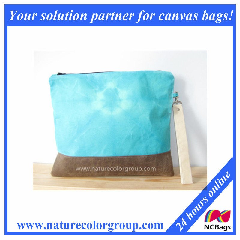 Designer Clutch Handbag Bag, Waxed Canvas Summer Bag