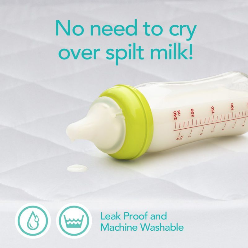 缝制的和适合的防水小儿床床垫&盖子由柔滑的平稳的竹纤维人造丝制成理想为婴孩和小孩使用