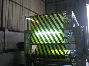 Rotogravure yellow & black warning tape printing machine