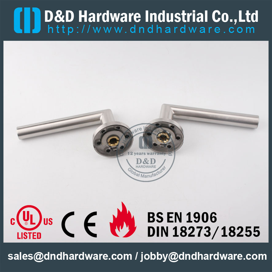 D & D Hardware-Fire Rated SS304 Lever Handle DDTH003