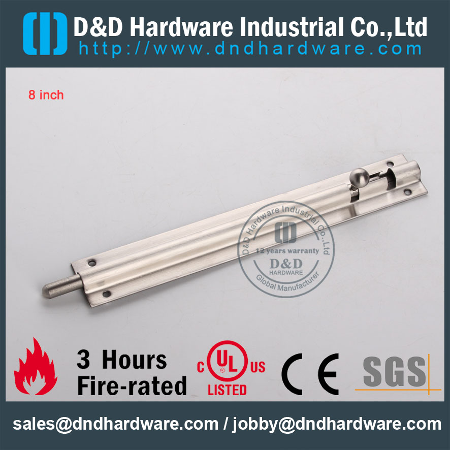 D & D Hardware-Aço Inoxidável Porta Parafuso Parafuso De Porta De Ferro DDDB024