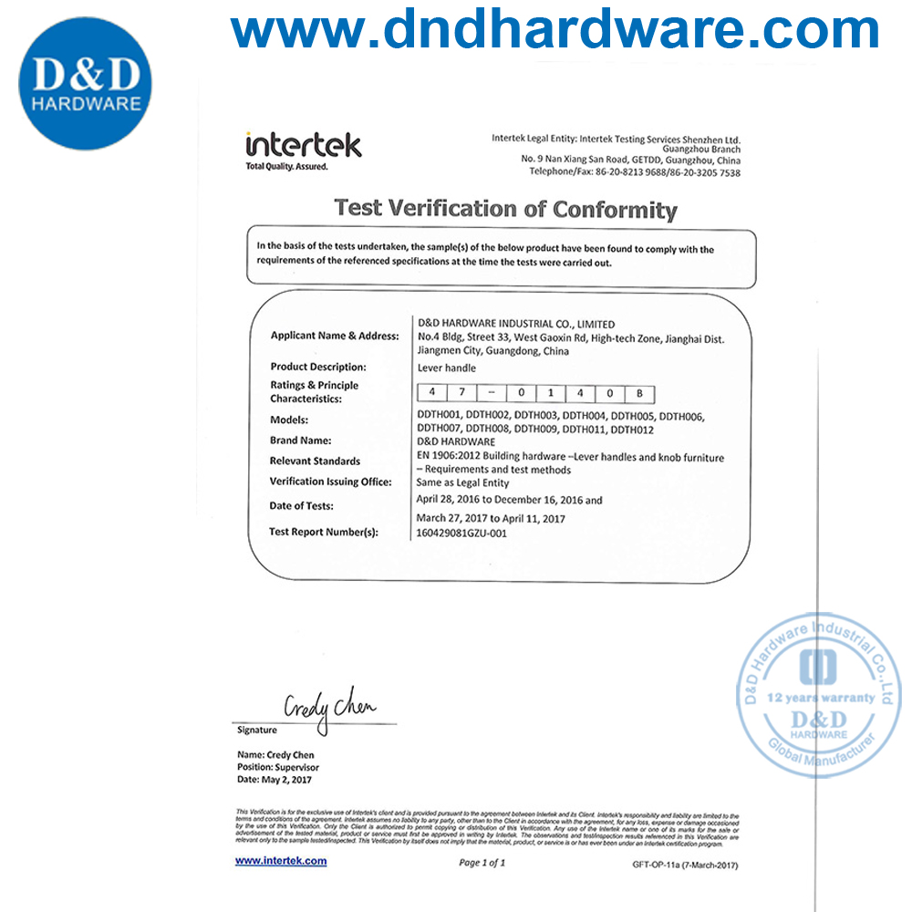 Grade 316 hohle quadratische Form interner Türknopf für Badezimmertüren-DDTH030