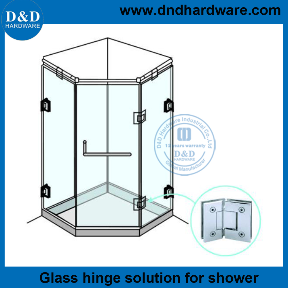 Bisagras de vidrio para puertas de ducha-DDGH003