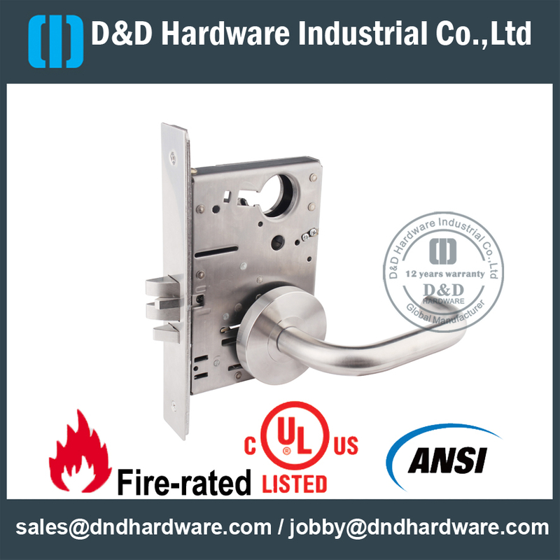 SS304 Grade 1 ANSI/BHMA Mortise Lock-DDAL31 F31