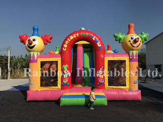 RB4040( 6x6x5.3m ) Inflatables Clown Theme Jumping Funcity Bouncer with Slide