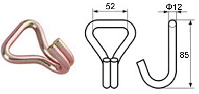 WH5000 2' ダブル J フック BS:5000KG/11000LBS - Dawson Group Ltd. - 中国メーカー、サプライヤー、工場