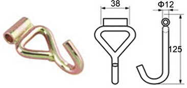 WHT3801 1-1/2' J フック溶接チューブ BS:3000KG/6600LBS - Dawson Group Ltd. - 中国メーカー、サプライヤー、工場