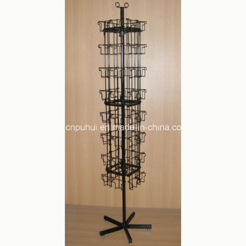 64 Pockets Spinning Floor Card Rack (PHY2005)