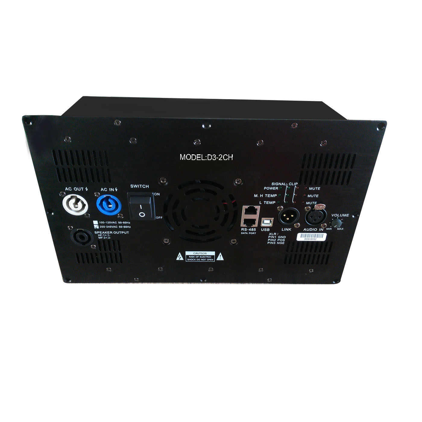 D3-2CH 1800W + 1800W Módulo amplificador de clase D de 2 canales con DSP