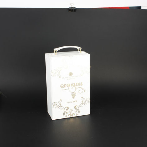 Wine Box Manufacturer White leather mini wine boxes