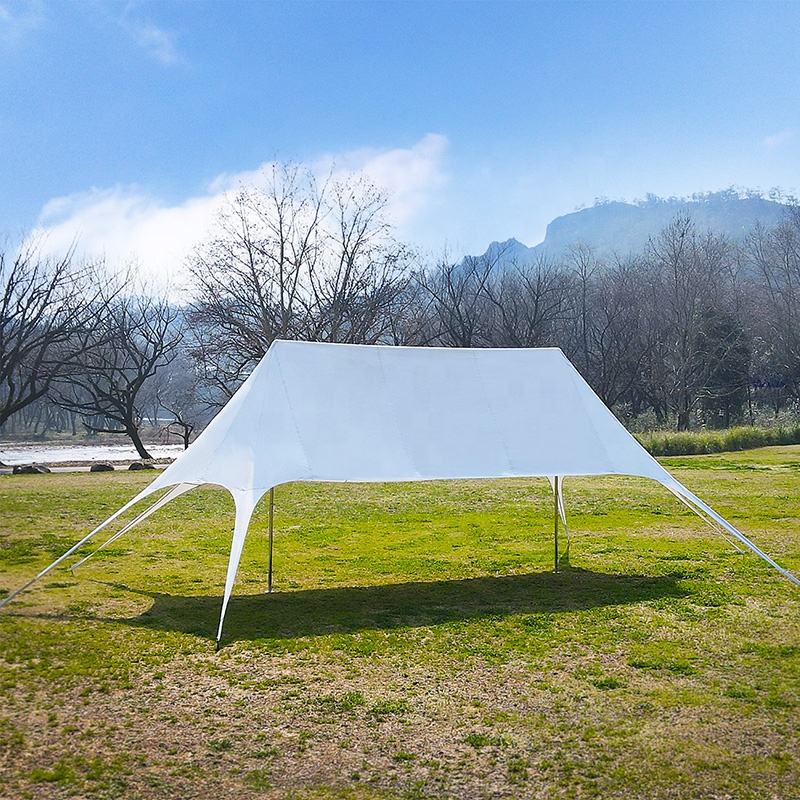 Outdoor Large Waterproof Spire Canopy Camping Camp Sunshade Beach Tent Hexagonal Star Shaped Tent