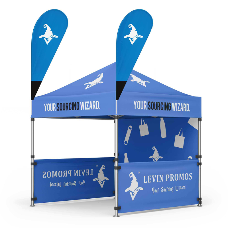 Custom-Made Full Color Heat Transfer Print Aluminum Alloy Tent with Awning for Outdoor Events and Promotions