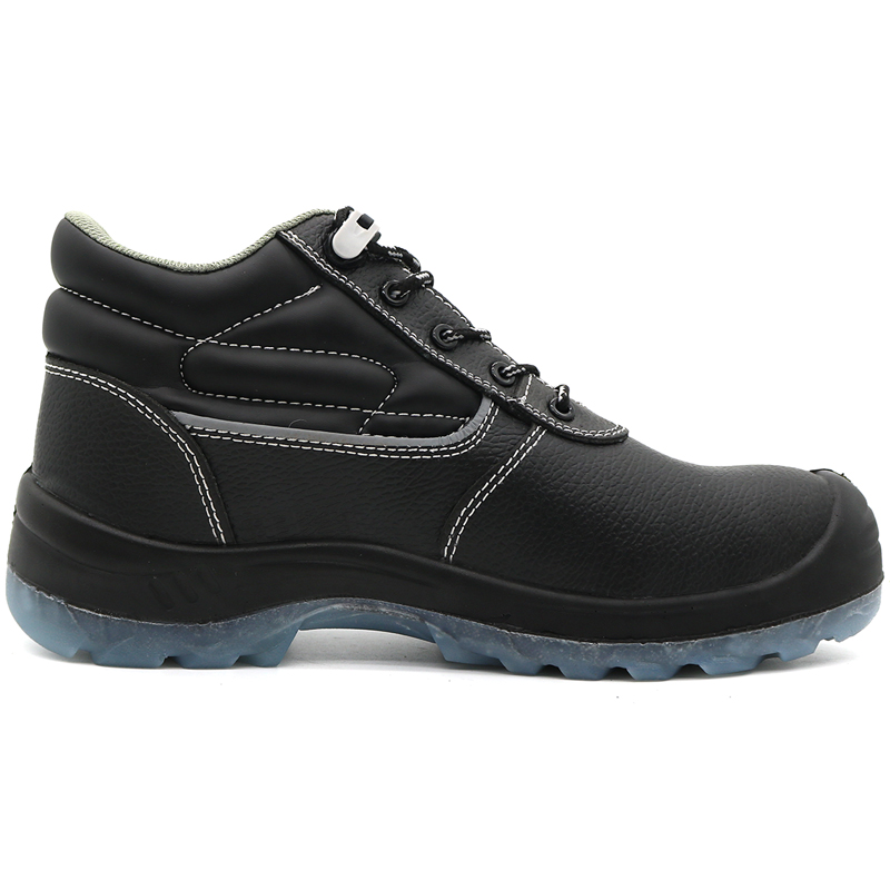 CE black leather TPU sole oil field safety shoes composite toe