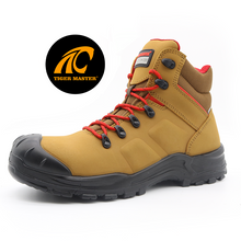 Oil Slip Resistant Pu Sole Composite Toe Safety Boots for Men