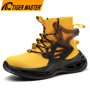 High ankle anti-smashing steel toe sneaker safety boot