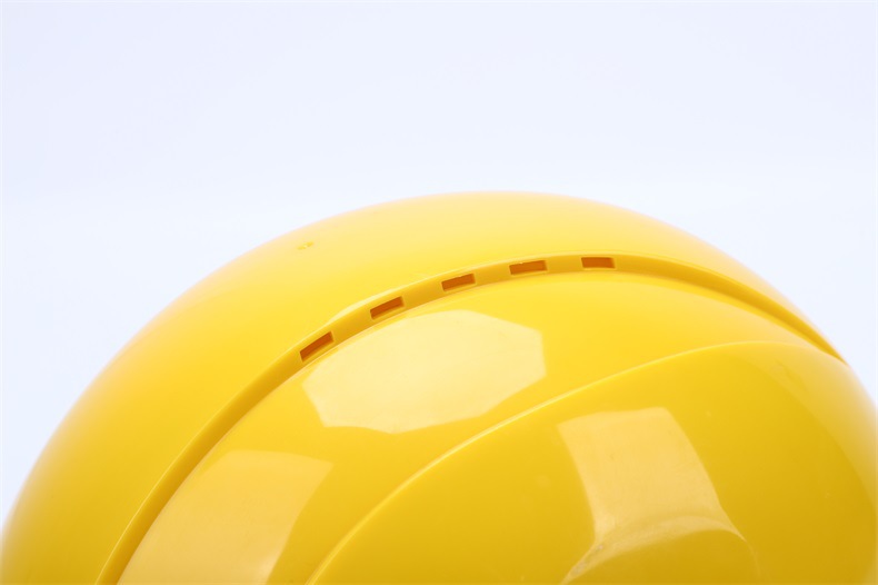 ANSI Z87.1 Verified Yellow ABS Shell Ventilation Holes Safety Helmet
