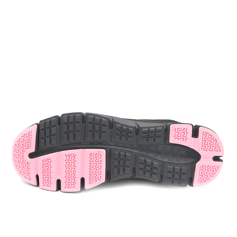 Anti-skid Sports Safety Shoes Pink for Women Steel Toe
