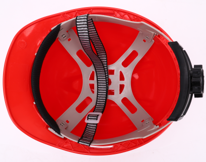 Red HDPE cheap safety helmet for construction workers