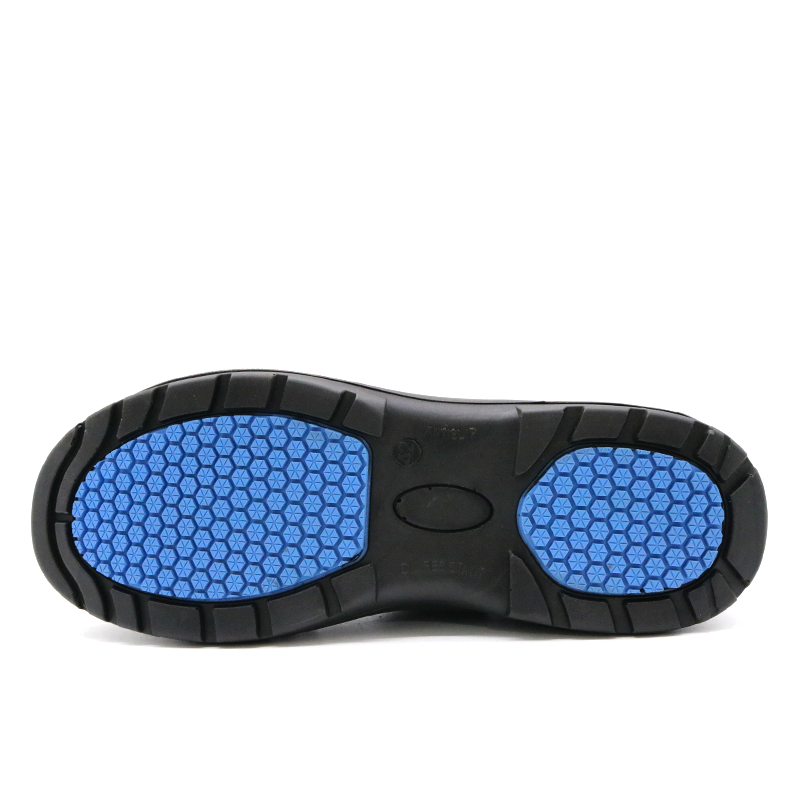 Black Anti-slip Microfiber Leather Kitchen Safety Shoes for Chef