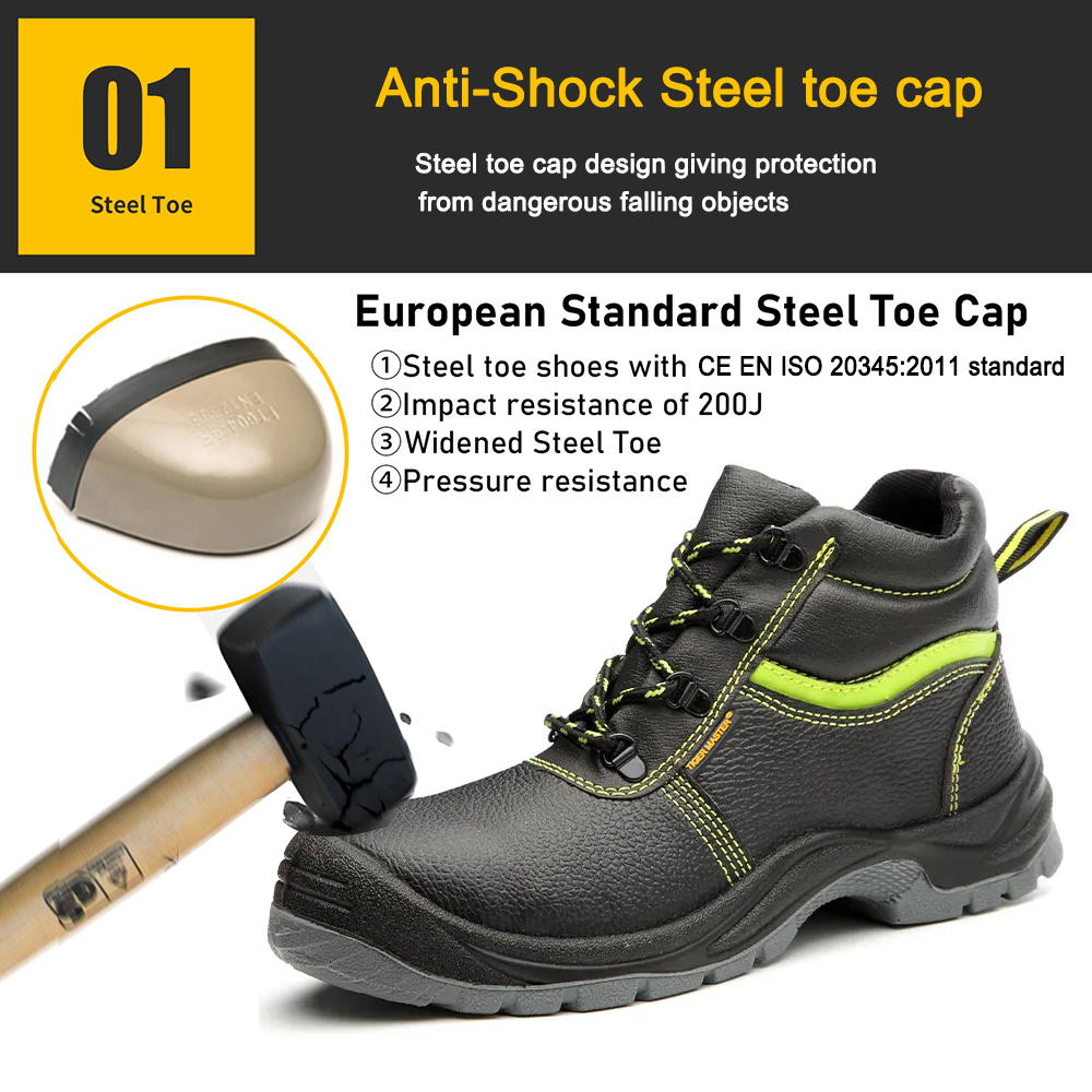 Anti Slip Puncture Proof Steel Toe Safety Shoes For Men Industrial ...