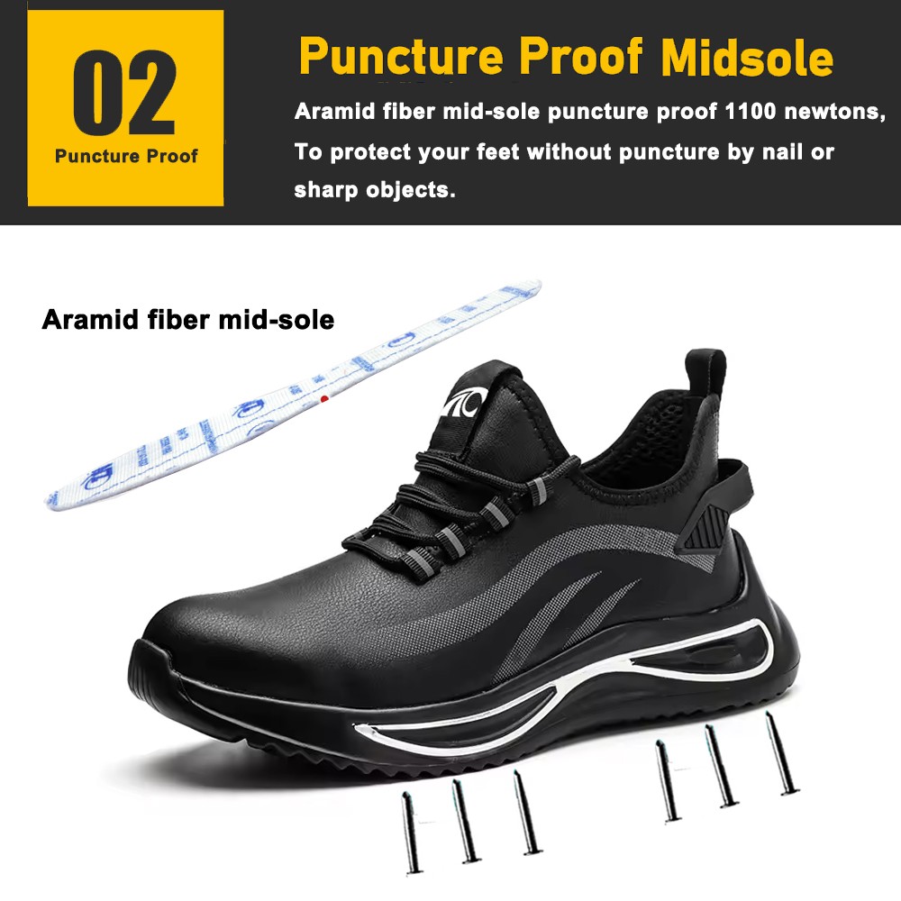 Anti-skid Steel Toe Puncture Proof Industrial Safety Shoes