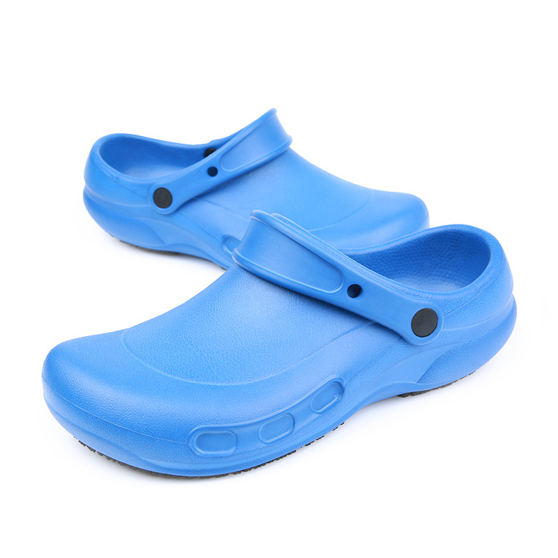 Blue Waterproof Anti-skid Soft EVA Kitchen Chef Shoes for Unisex