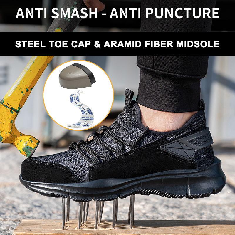 Warehouse Comfort Sport Safety Shoes With Steel Toe
