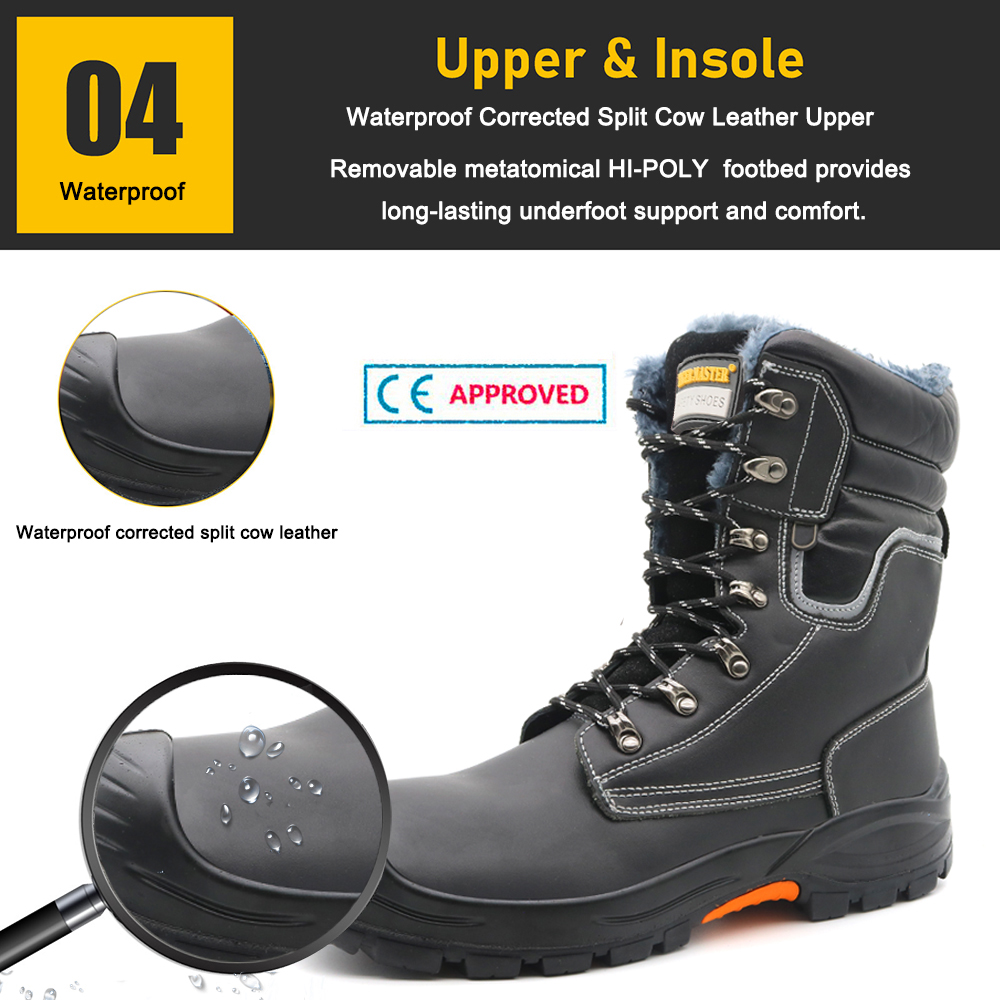 Cold Resistance Steel Toe Safety Boots Winter