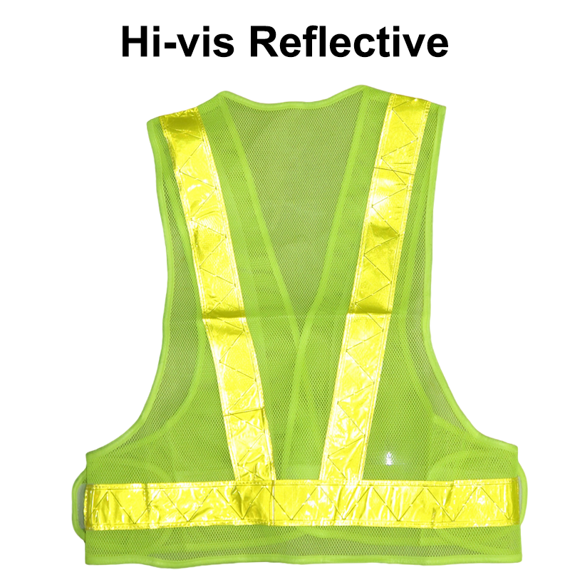 Green Mesh Netting Hi-vis Reflective Safety Vest for Construction