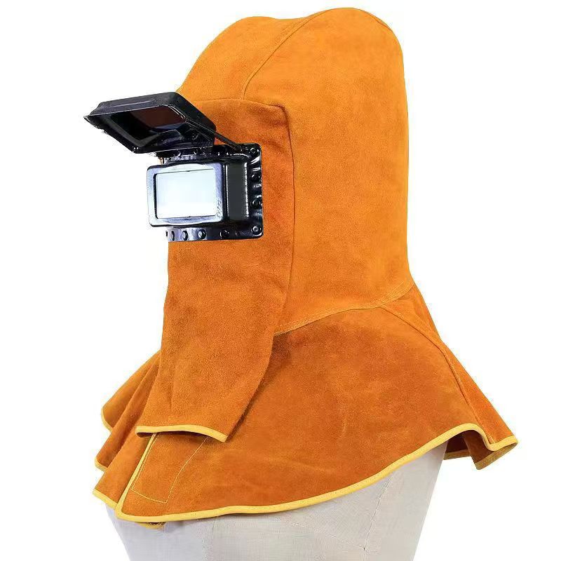 Cow Split Leather Industrial Work Welding Hood Mask