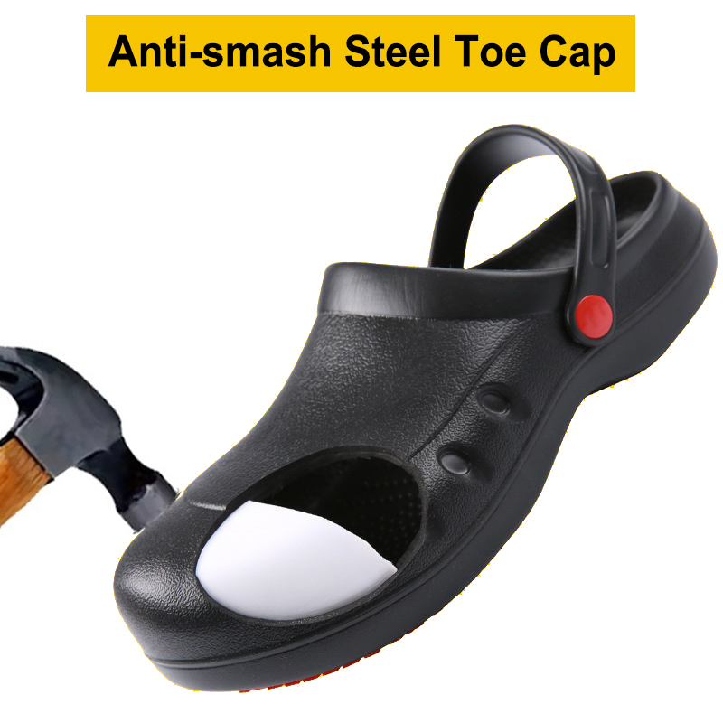 White Anti-slip Waterproof EVA Kitchen Chef Safety Shoes with Steel Toe