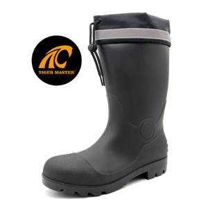Waterproof Steel Toe PVC Safety Boots with PU Collar