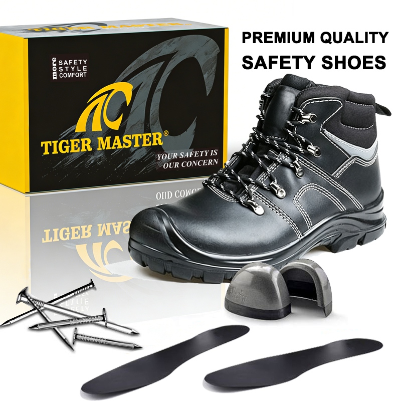 Steel Toe Leather Construction Safety Footwear