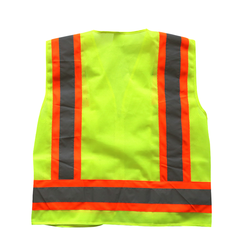 Multiple Pockets Mesh Fabric Reflective Safety Vest 