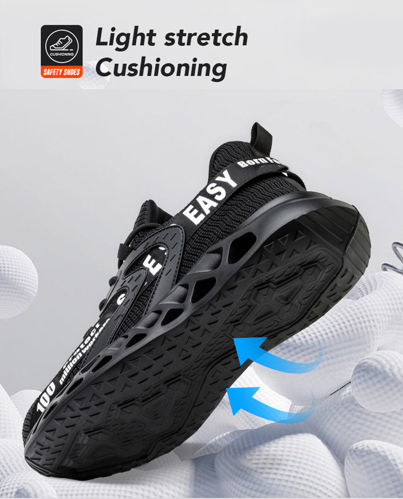 Lightweight Fashion Sport Safety Shoes Steel Toe for Unisex