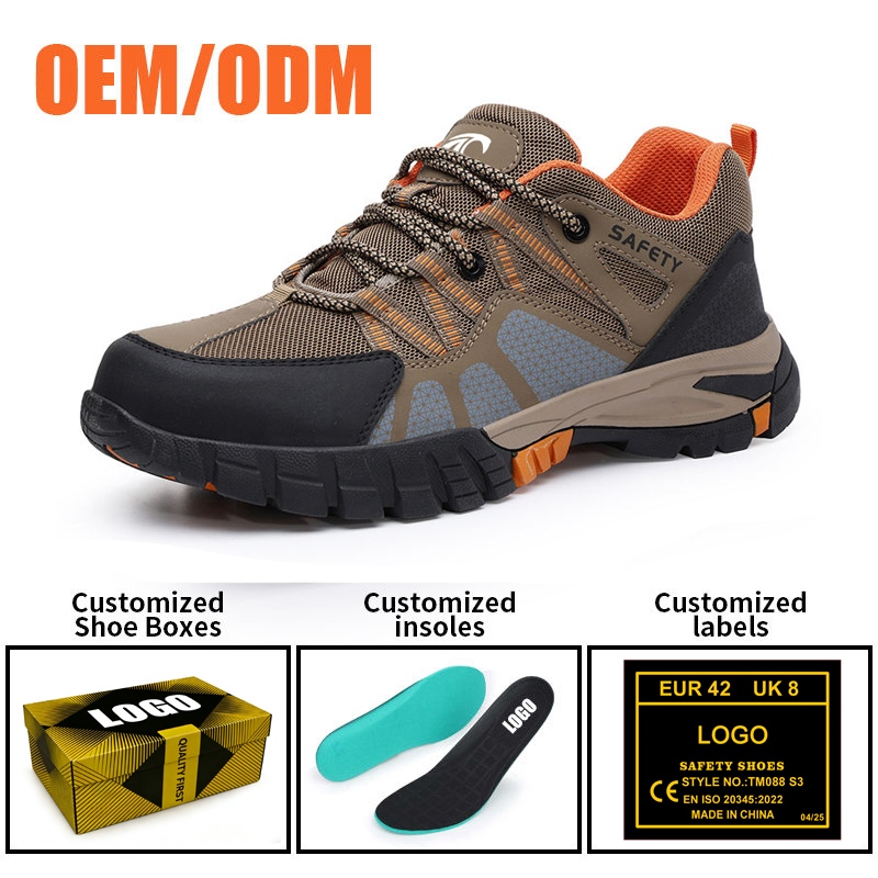 Anti-slip Steel Toe Fashion Work Safety Shoes Rubber Sole