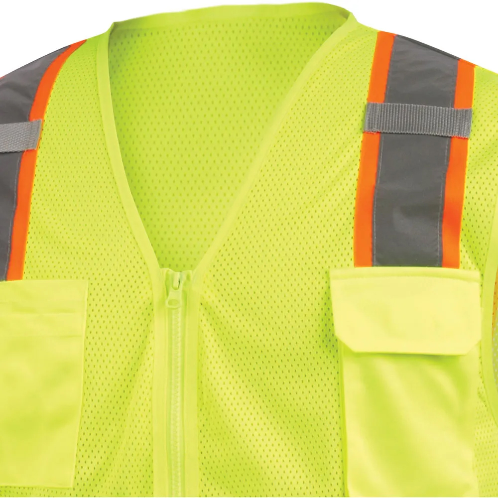 Multiple Pockets High Visibility Reflective Mesh Safety Vest