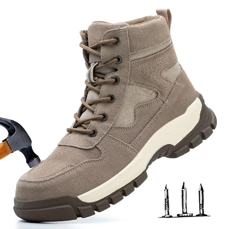 Rubber Sole Work Safety Boots with Steel Toe