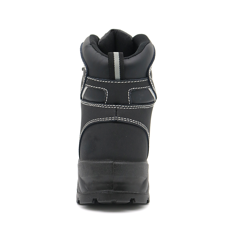 Anti-slip Fiberglass Toe Industrial Safety Boots Black