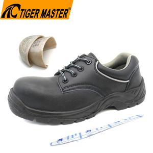 Fiberglass Toe Leather Work Shoes for Men Construction
