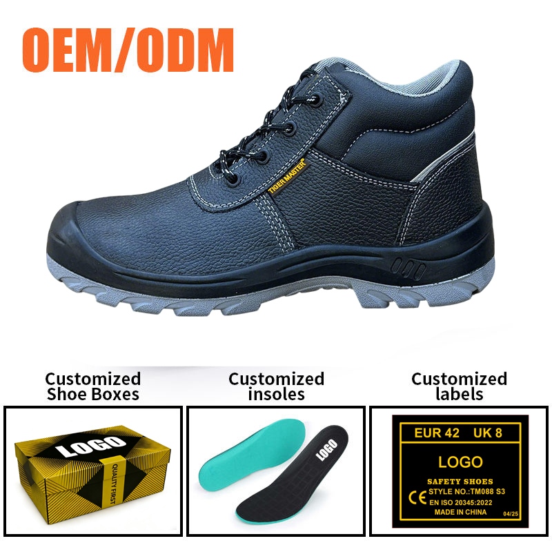 Steel Toe Anti-puncture Industrial Work Boots Leather 