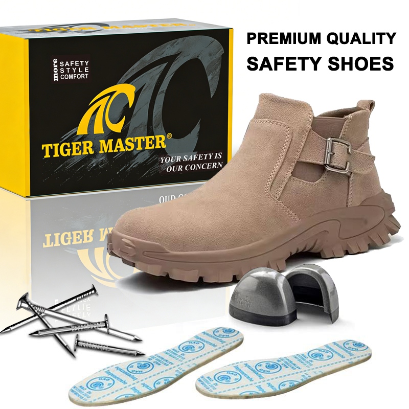 Men's Steel Toe Welding Safety Shoes Suede Leather