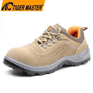 Anti-slip Steel Toe Suede Leather Work Shoes for Men