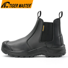 Steel Toe Puncture Proof Safety Shoes Leather without Laces