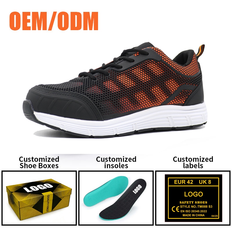 KPU Upper Breathable Sport Safety Shoes with Steel Toe