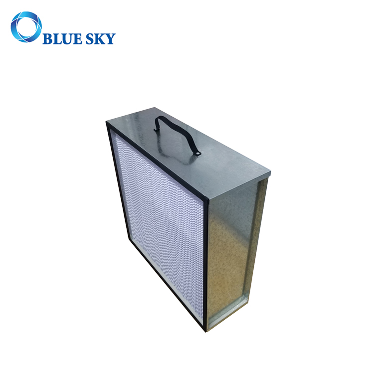 Filtro HEPA de caja de pliegues profundos con marco de aluminio de 665 * 670 * 230 mm