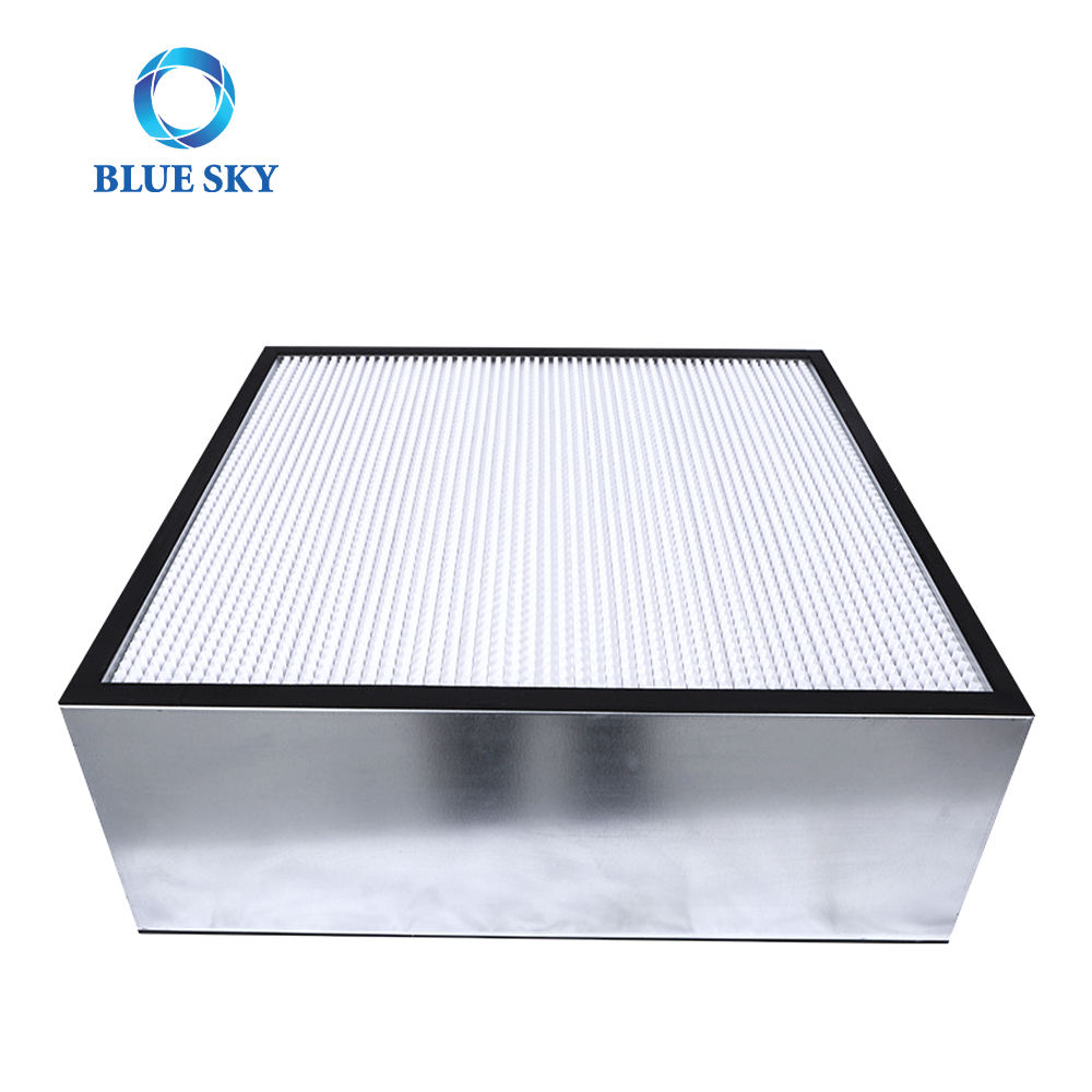 filtros de aire profundos del sistema de la HVAC de la caja del plisado del filtro de la eficacia alta H13 HEPA 24x24X12