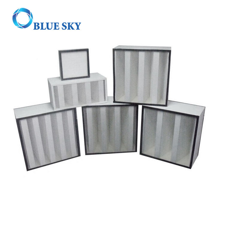 Caja de alta eficiencia H13 H14 HEPA Metal Marco de aluminio HVAC Filtro de aire